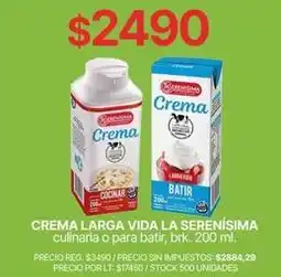 Supermercados Vea La serenísima - crema oferta