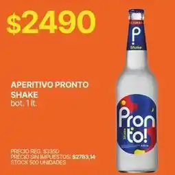 Supermercados Vea Pronto - aperitivo pronto shake oferta