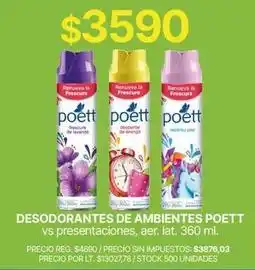 Supermercados Vea Poett - desodorantes de ambientes oferta