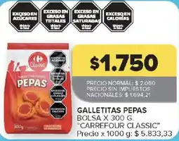 Carrefour Carrefour classic galletitas pepas oferta