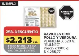 Carrefour Bulnez ravioles con pollo y verdura oferta