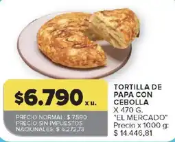 Carrefour El mercado tortilla de papa con cebolla oferta