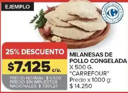 Carrefour Carrefour milanesas de pollo congelada oferta