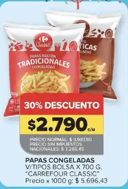 Carrefour Carrefour classic papas congeladas oferta