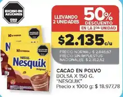 Carrefour Nesquik cacao en polvo oferta