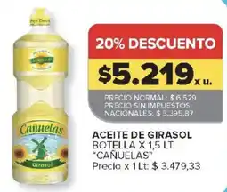 Carrefour Cañuelas aceite de girasol oferta