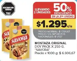 Carrefour Savora mostaza original oferta