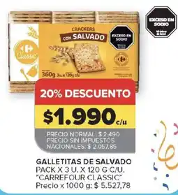 Carrefour Carrefour classic galletitas de salvado oferta
