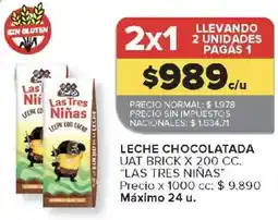 Carrefour Las tres niñas leche con cacao oferta