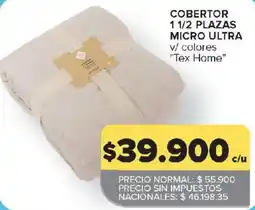 Carrefour Tex Home cobertor 1 1/2 plazas micro ultra oferta