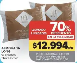 Carrefour Tex Home almohada long oferta