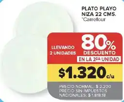 Carrefour Carrefour plato playo niza oferta