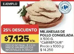 Carrefour Carrefour milanesas de pollo congelada oferta
