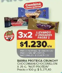 Carrefour Not protein bar crunchy oferta