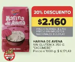 Carrefour Dicomere harina de avena sin gluten oferta