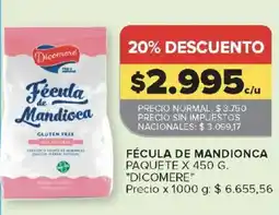 Carrefour Dicomere fécula de mandioca oferta