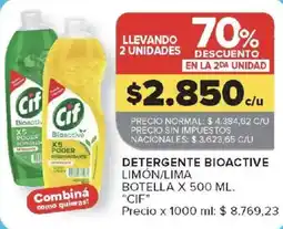 Carrefour Cif detergente bioactive limón/lima oferta