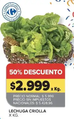 Carrefour Carrefour lechuga criolla oferta