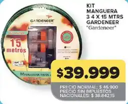 Carrefour Gardeneer kit manguera oferta