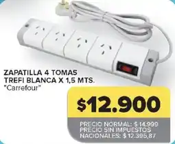 Carrefour Carrefour zapatilla 4 tomas oferta