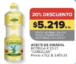 Carrefour Cañuelas aceite de girasol oferta