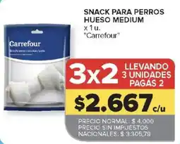 Carrefour Carrefour snack para perros hueso medium oferta