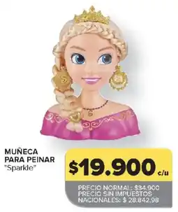 Carrefour Muñeca para peinar Sparkle oferta
