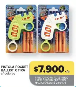 Carrefour Pocket rocket pistola pocket ballist x tira oferta