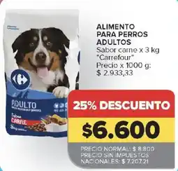 Carrefour Carrefour alimento para perros adultos oferta