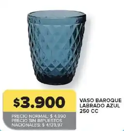 Carrefour Vaso baroque labrado azul oferta