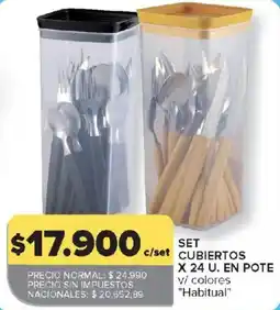 Carrefour Habitual set cubiertos oferta
