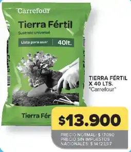 Carrefour Carrefour tierra fertil oferta
