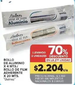 Carrefour Bulnez rollo de papel aluminio rollo de film adherente oferta