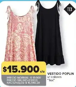 Carrefour Tex vestido poplin oferta