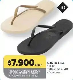 Carrefour Tex ojota lisa oferta