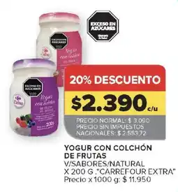 Carrefour Carrefour extra yogur con colchón de frutas oferta