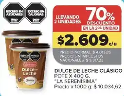 Carrefour La serenisima dulce de leche clasico oferta