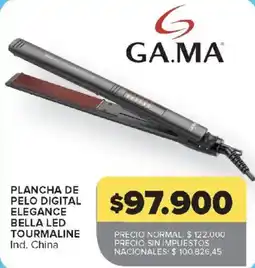 Carrefour Gama plancha de pelo digital elegance bella led tourmaline oferta