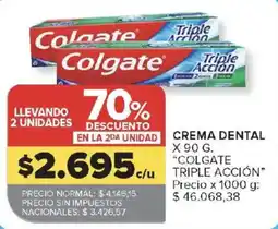 Carrefour Colgate crema dental triple acción oferta