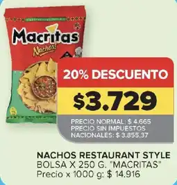 Carrefour Macritas nachos oferta