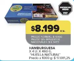 Carrefour Huellanatural hamburguesa oferta