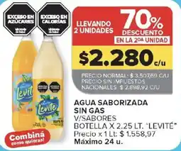 Carrefour Levité agua saborizada sin gas v/sabores oferta