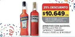 Carrefour Aperol campari aperitivo con alcohol oferta