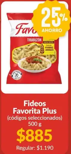Supermercados Aiello Favorita Plus fideos oferta