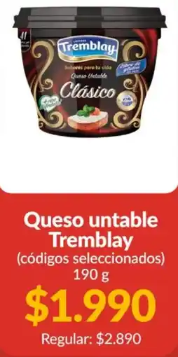 Supermercados Aiello Tremblay queso untable clásico oferta