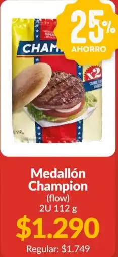 Supermercados Aiello Champion medallón (flow) oferta