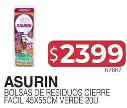 Masivos Asurin bolsas de residuos cierre facil oferta