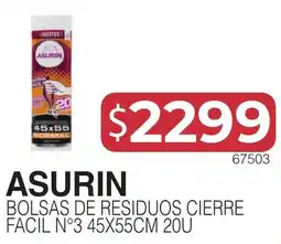 Masivos Asurin bolsas de residuos cierre facil n°3 oferta