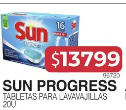 Masivos Sun progress tabletas para lavavajillas oferta