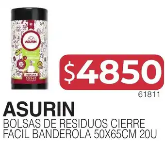 Asurin bolsas de residuos cierre facil banderola